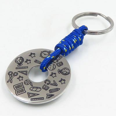 Blue braided rope style hottest keychain