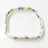 Baiyu jewelry category stainless steel ceramic healthy bracelet