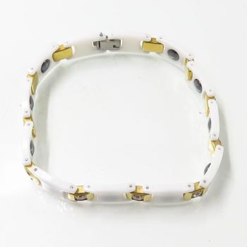 Baiyu jewelry category stainless steel ceramic healthy bracelet
