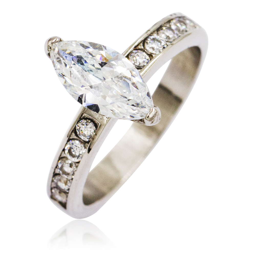 Guangzhou gemstone jewelry market stainless steel ring