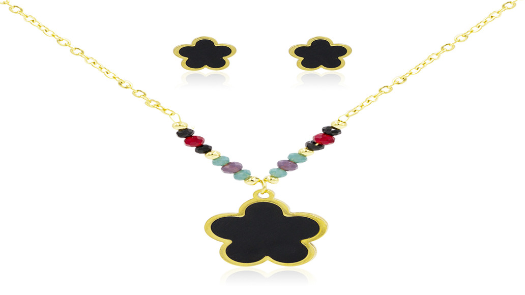 Flower jewelry necklaces set for women AW00047vhhl-415