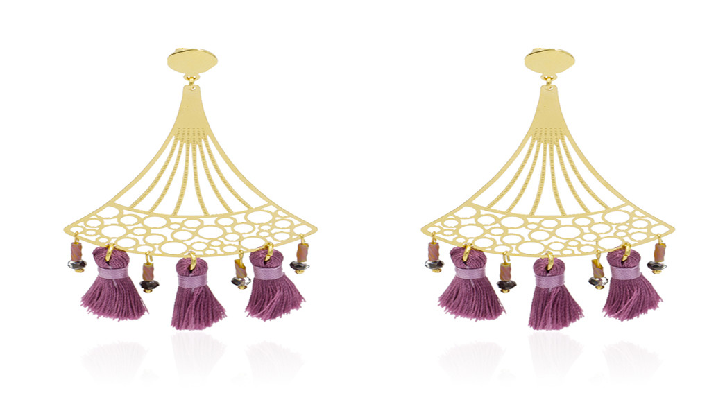 Exquisite korean golden earrings tassel earrings jewelry