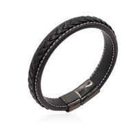 Rocking popular men 's braided leather bracelet fashion bracelet -AW00297-673