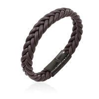 Simple men's charm braided leather bracelet fashion bracelet - AW00298-673