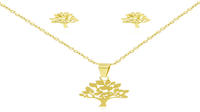 Popular 24k gold tree of life women jewelry set