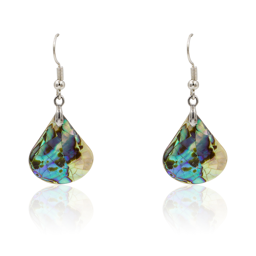 Ladies fashion shell hook teardrop dangle earrings jewelry - AW00362vhha-627