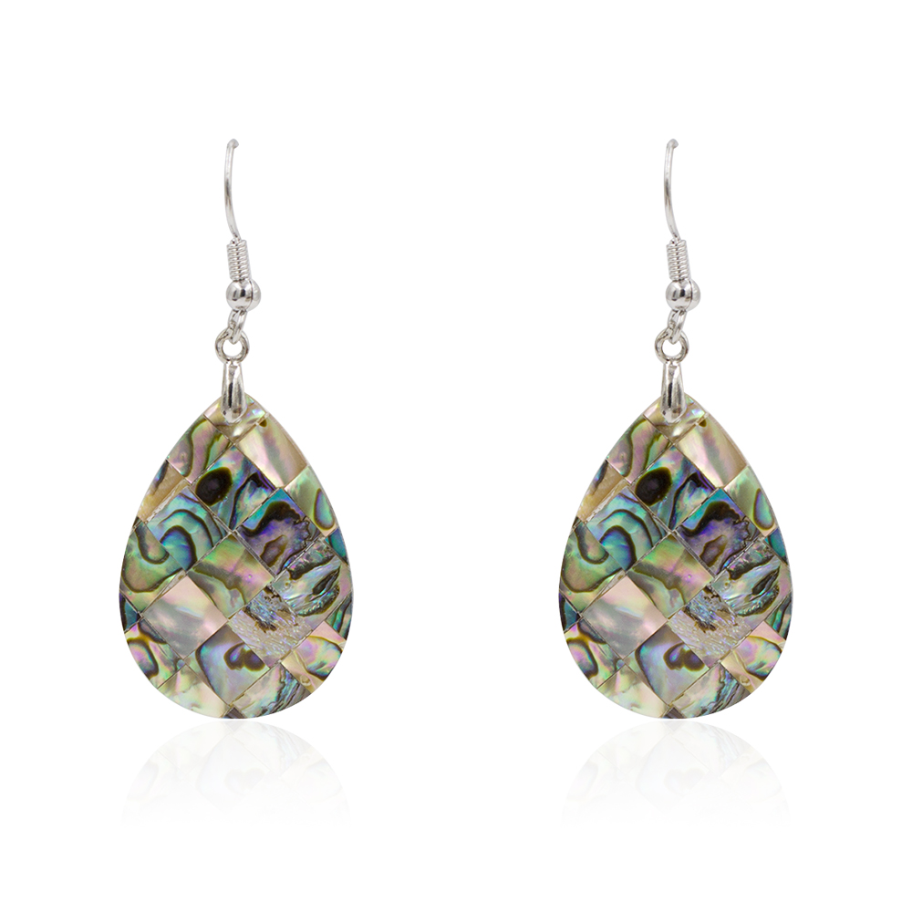 Women stainless steel fashion drop shell dangle earrings wholesale - AW00363vhha-627