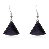 Fashion fancy women dangle earrings with black stone pendant - AW00365bhva-627