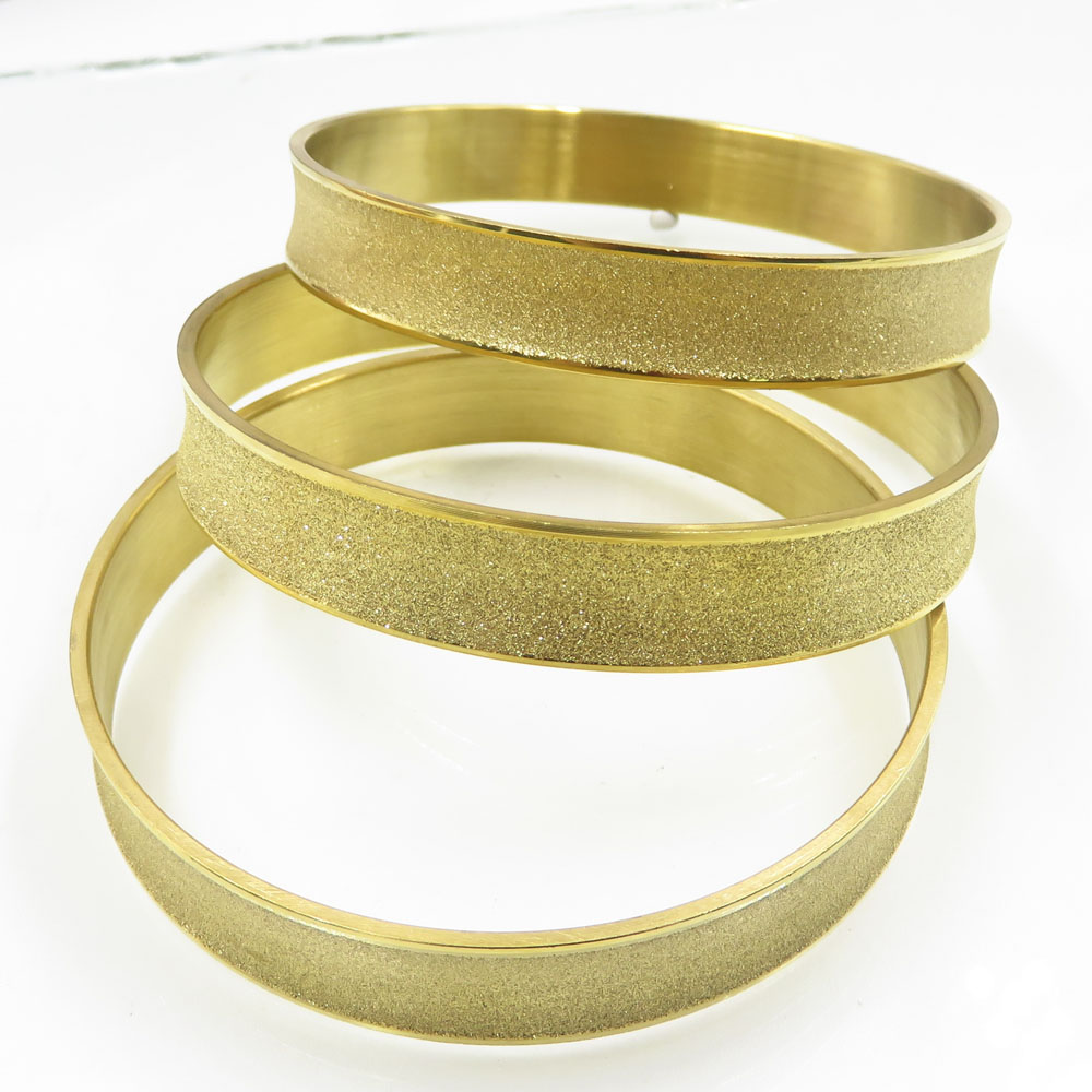 Newest bulk sale gold polished round circle stainless steel bangle