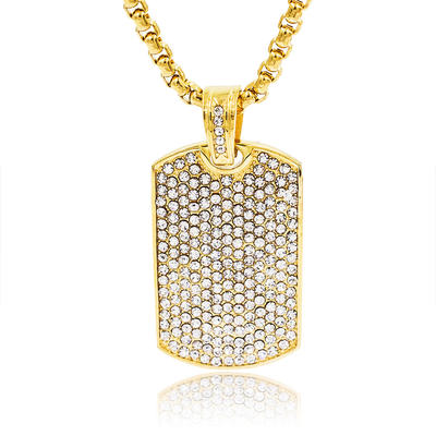 True love rectangle pendant luxury necklace