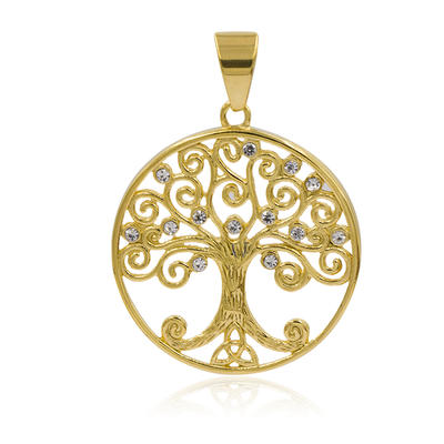 Factory gold big tree of life necklace pendant with crystal - VD057792vhha-640