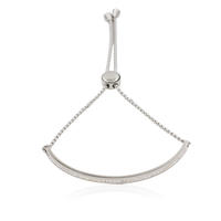 Simple design silver stone bangle bracelet for fashion women - AW00082vhkb-683