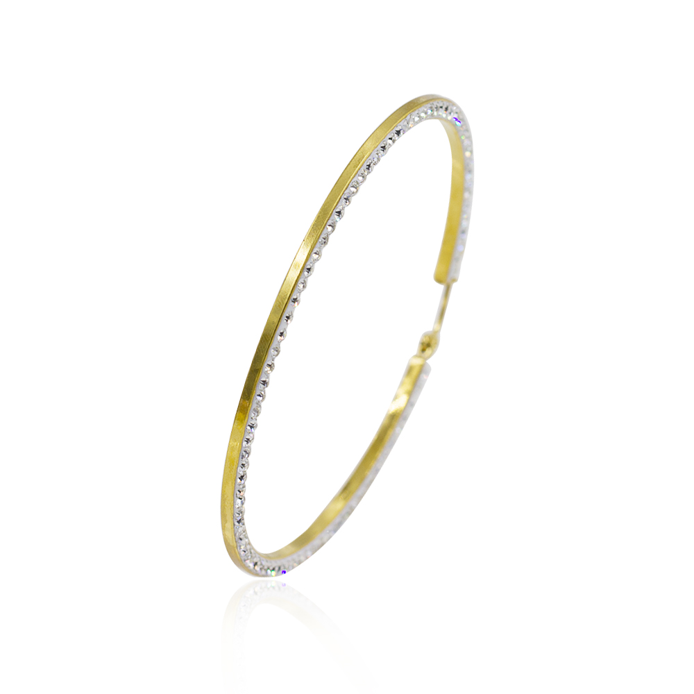 Fashion fancy design gold rhinestone cuff bangle bracelets for women - AW00264vbmb-371