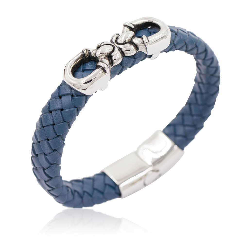 Manufacture colorful leather bracelet wrap bracelet for men - AW00215aivb-683