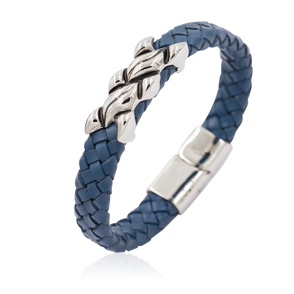 Personalized  men 's fashion bracelet leather bracelet handmade - AW00219aivb-683
