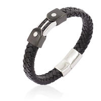 Gentlemen high quality leather bracelet fashion bracelet for men - AW00224aivb-683