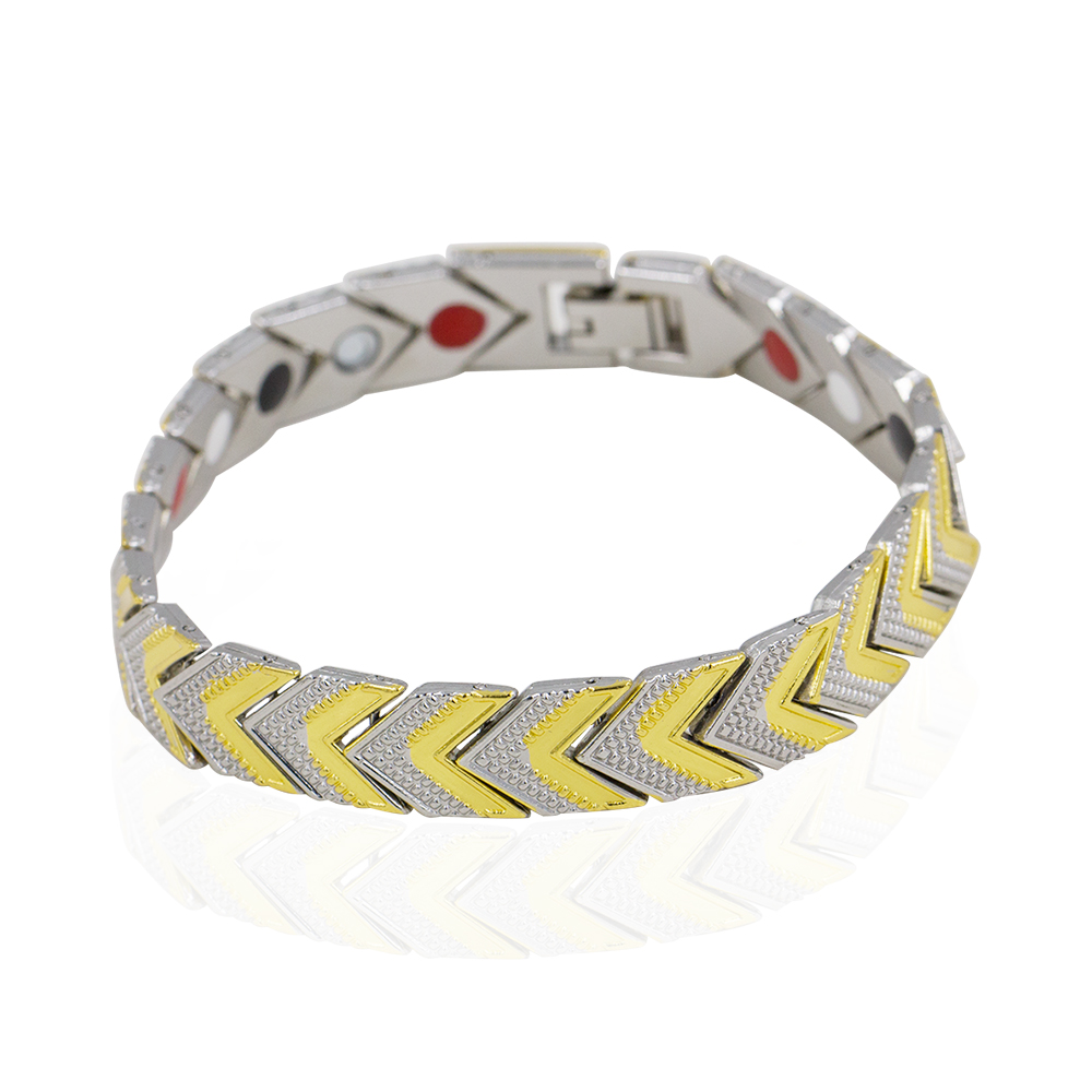 Fashion China wholesale two tones color magnetic tungsten men bracelet