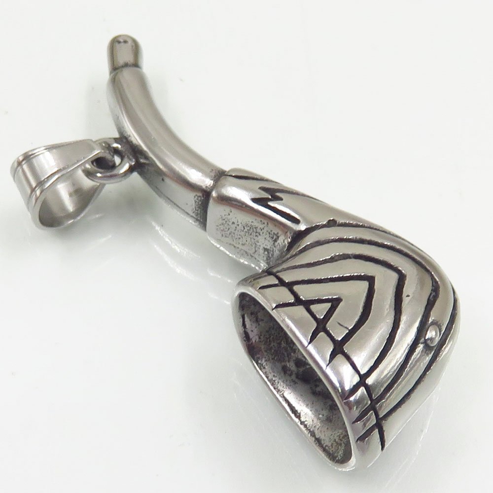 New Italy style silver color pipe pendant 56*19mm