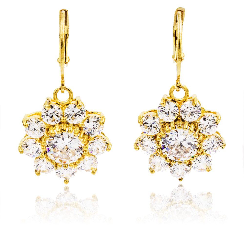 Fashion design jewelry 18k gold color dangle earrings