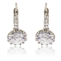 Korea style latest luxury design ladies crystal earrings for party