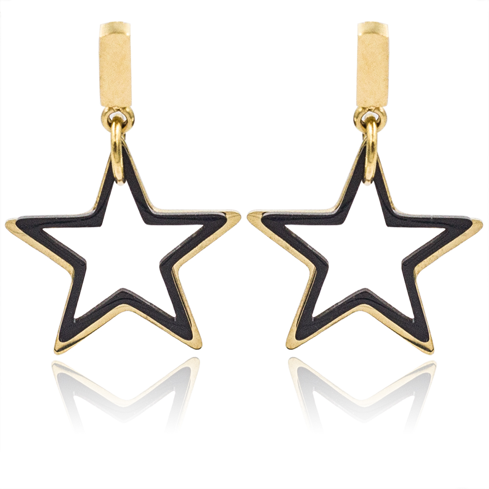 Baiyu 14mm personalized stars dangle earrings