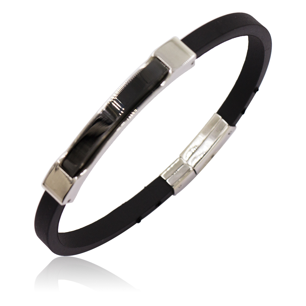 210mm Customized silver and black indian bangles sex bangle bracelet in stainless steel