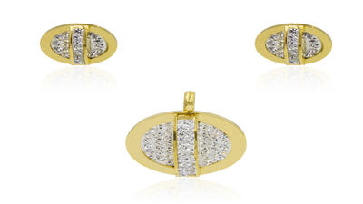 Dubai gold pendant and earring women earring set AW00351vhkb-627