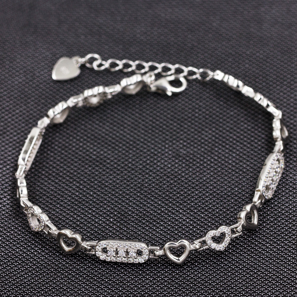 Fashionable 925 Sterling Silver Girls'S Bracelet  AS00037-L46