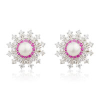 Korean Crystal Earrings Wholesale Freshwater Pearl Earrings For Women AE30086-M112