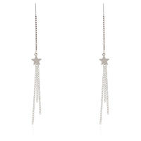Long Chain Earring 925 Sterling Silver Banquet Jusnova Silver AE40175