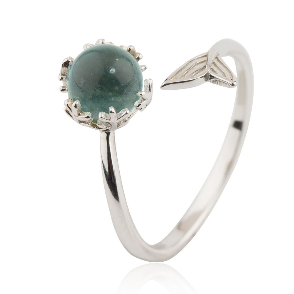 Jewelry Accessories Light Green Stone Ring 925 Sterling Silver Jusnova Silver AR20303-WM