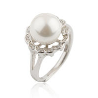 Fresh Water Pearl Ring In 925 Silver Silver Color Jusnova Silver AR30306-M112