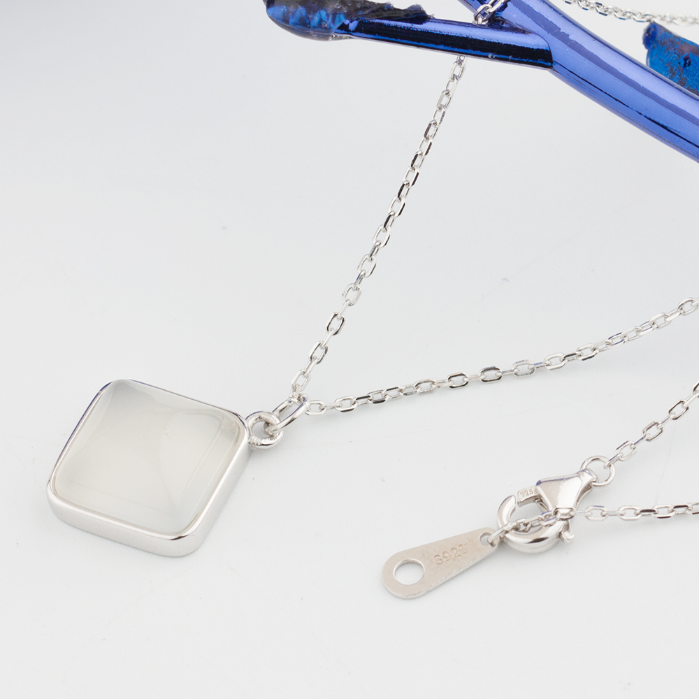 Baiyu Jewelry geometric 925 silver necklace simple designs for female-2