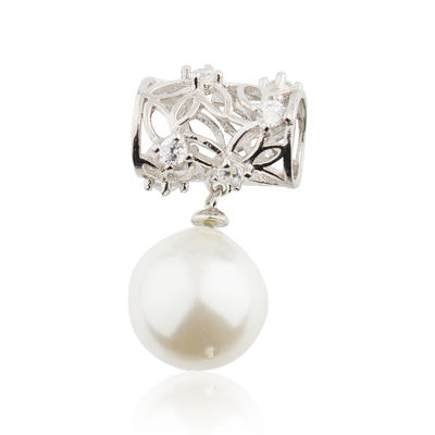 Pearl Drop Pendant 925 Sterling Silver Traditional Style Jusnova Silver AP30250