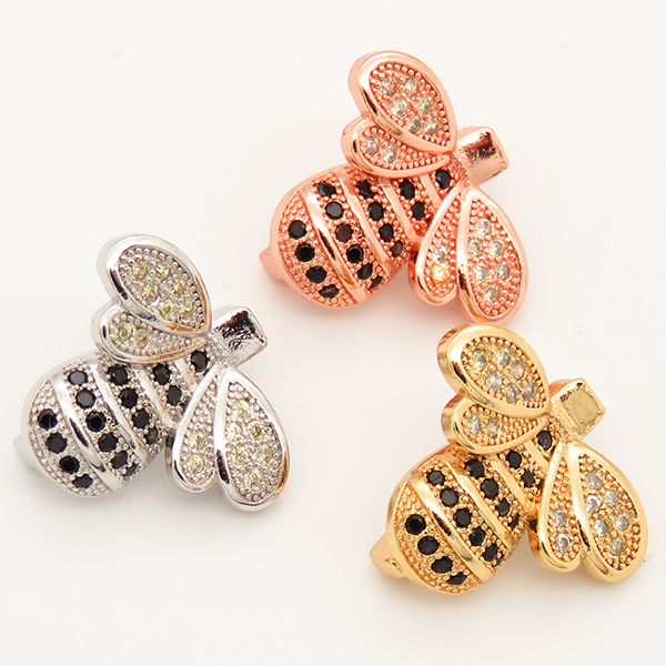 Colorful Bee Jewelry Components Plating Connectors Gold Plated Brass Bracelet Accessories XFB00014aajl-L002