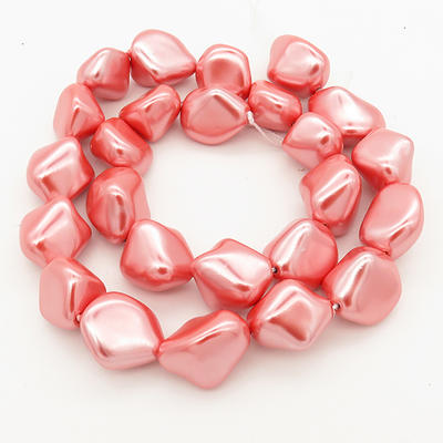 Powellbeads AAA Perfect Round Simple Design Pearl Necklaces Shell Pearls In Pink Color XBSP00035ahjb-L001