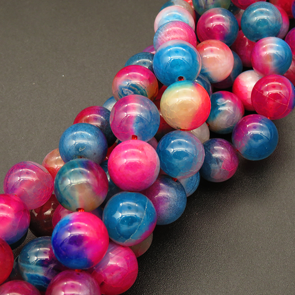 Powellbeads MultiColors Round Imitation Rainbow Beads Holes DIY Handmade Accessories