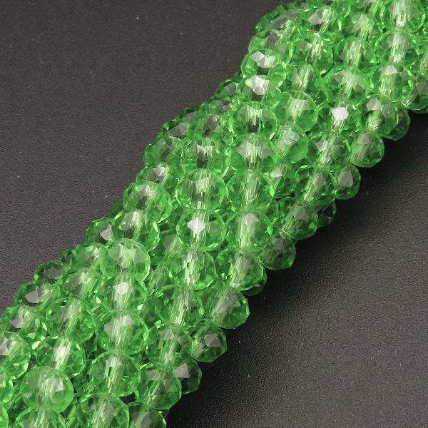 Powellbeads Light Green Transparent Polygon Normal Glass Beads Crystal Beads Wholesale