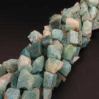 Handmade Natural Amazonite Irregular Shape And Blue Loose Gemstone Beads XBGB04350vhmv-L001